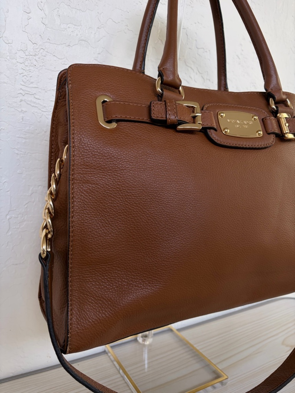 Michael Kors Hamilton East West Leather Satchel - Picture 2 of 9